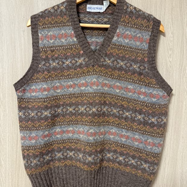 Braemar 페어아일 니트 조끼 베스트