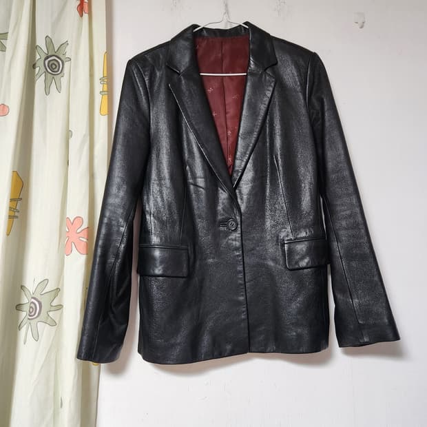 MIK 블랙 양 가죽 자켓 여성용55~66(88-98-160)