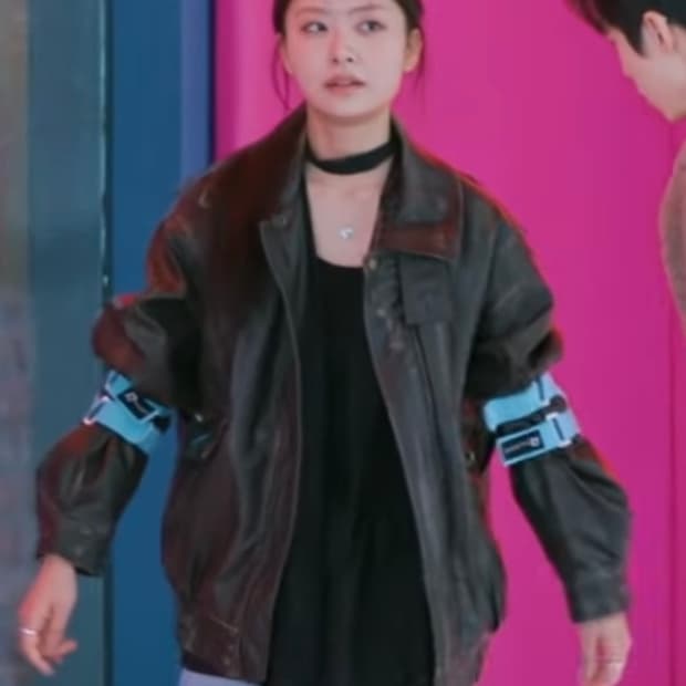 프롬웨어 오버사이즈드 레더 자켓 브라운