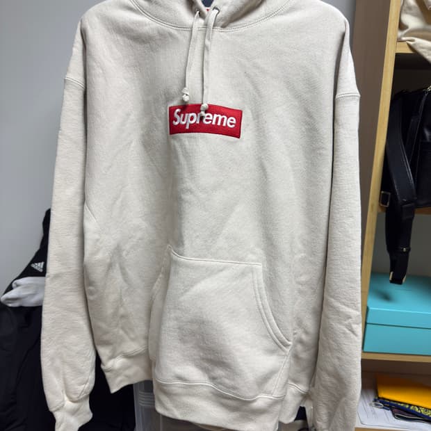 슈프림 24fw 박스로고 후드 샌드 XL
