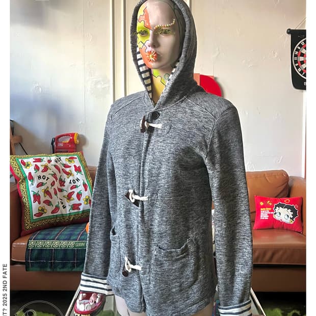 Old BEAMS Stripe Trim Duffle Hood Jacket