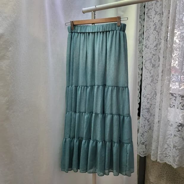 빈티지 모로칸 민트 글래스 스커트 핀터 페어리