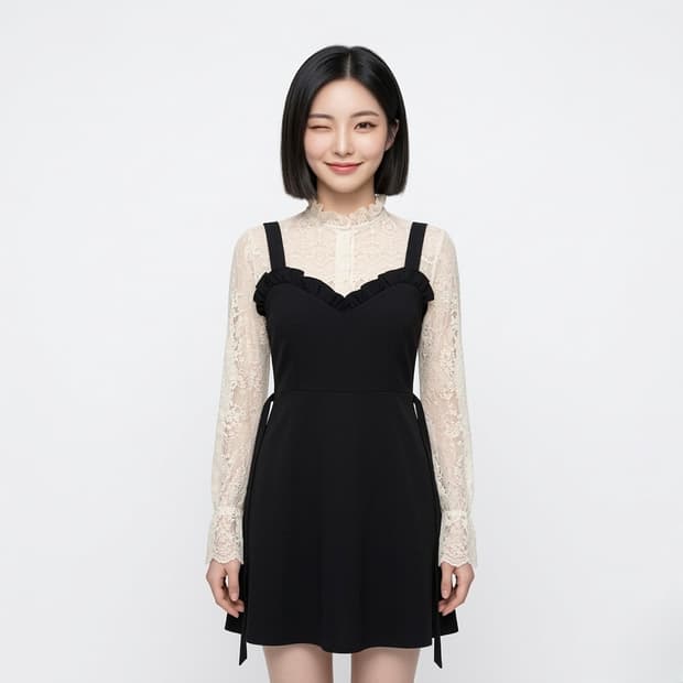 검정 정장 원피스