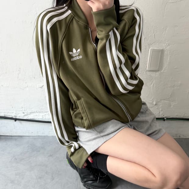Adidas 아디다스 카키 유로파 유넥 트랙탑