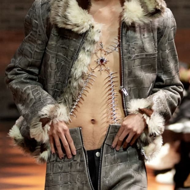 [M] 산쿠안즈 Sankuanz 파이톤 무스탕 퍼 자켓