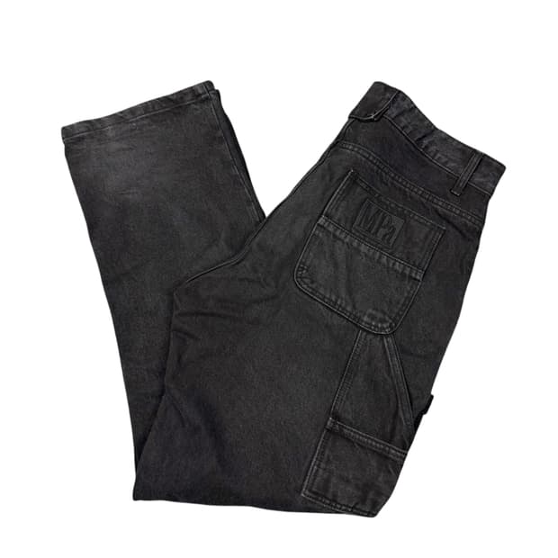 (L) 플라스틱 프로덕트 카펜터 데님팬츠 블랙