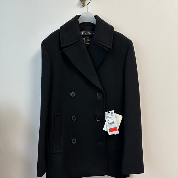 (새상품)ZARA 슬림핏 더블 코트 - XS Size