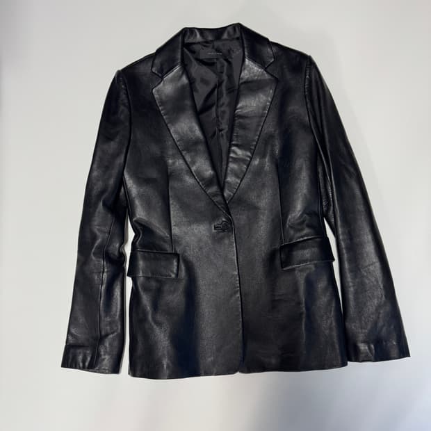 여성 모조에스핀 리얼 양가죽 자켓 블랙