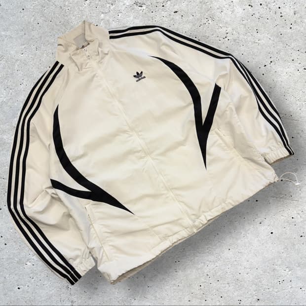 [XL] 아디다스 아카이브 삼선 트랙탑 바람막이 화이트 C733