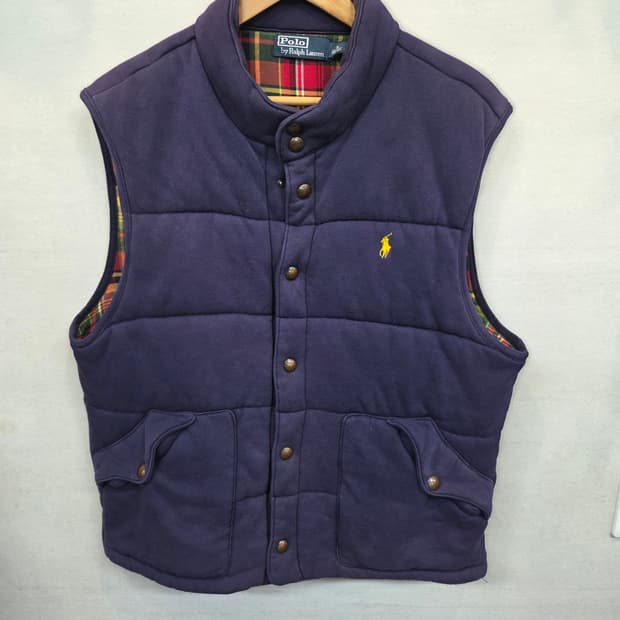 폴로랄프로렌 빈티지 패딩조끼 퍼플 xl