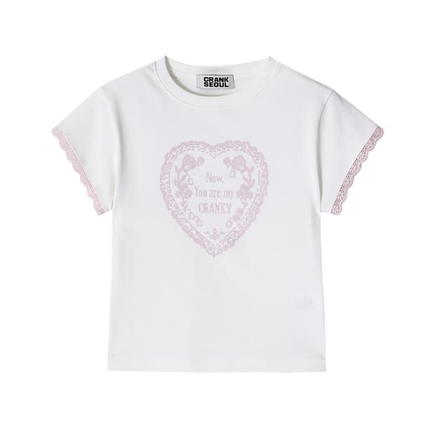 LACE HEART PRINTING TOP_WHITE 