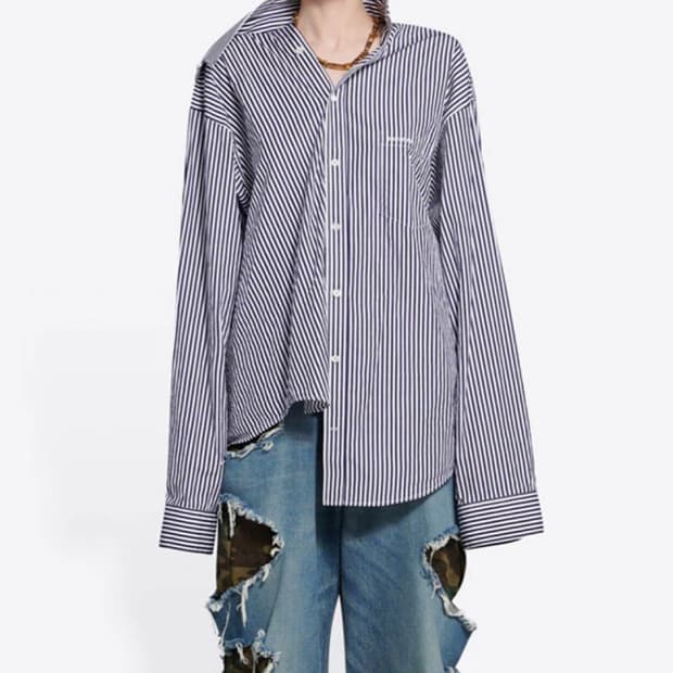 발렌시아가 FW21 스트라이프 셔츠