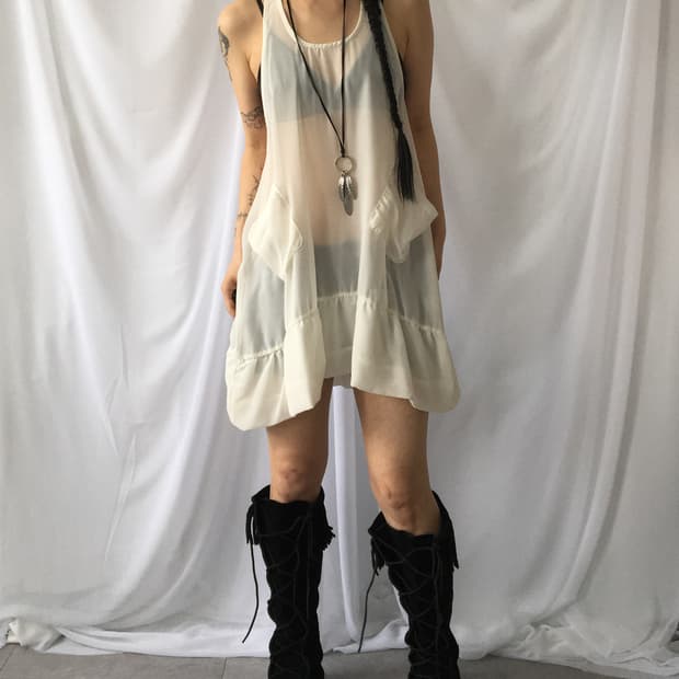 Loose fit sleeveless onepiece
