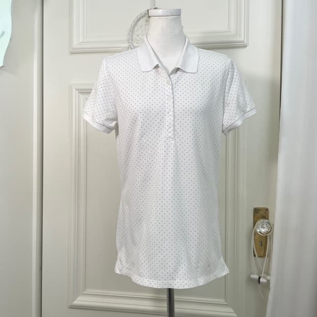 white gray dot pk top(size-XL)