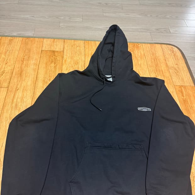 우영미 후드 백로고 블랙 52