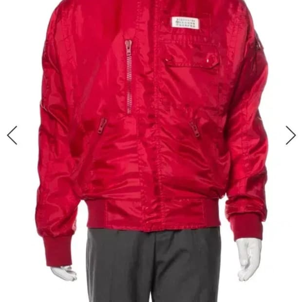 메종 마르지엘라 masion margiela 레드 윈드브레이커