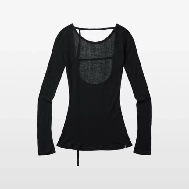 새상품) 킴서울 OPEN BACK CORD LONG SLEEVE