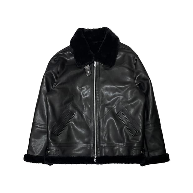 도프제이슨 솔리드 무톤 무스탕 자켓