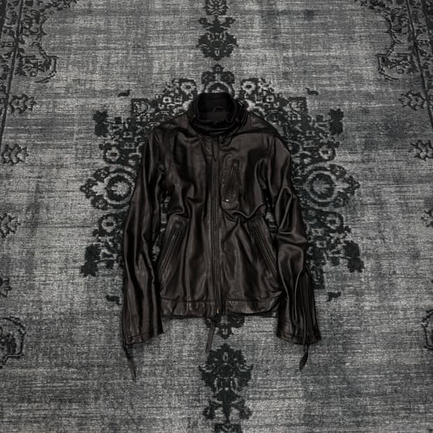 House of blues high neck leather jacket