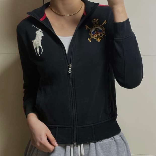 폴로 랄프로렌 빅포니 러시어 블랙 져지 집업