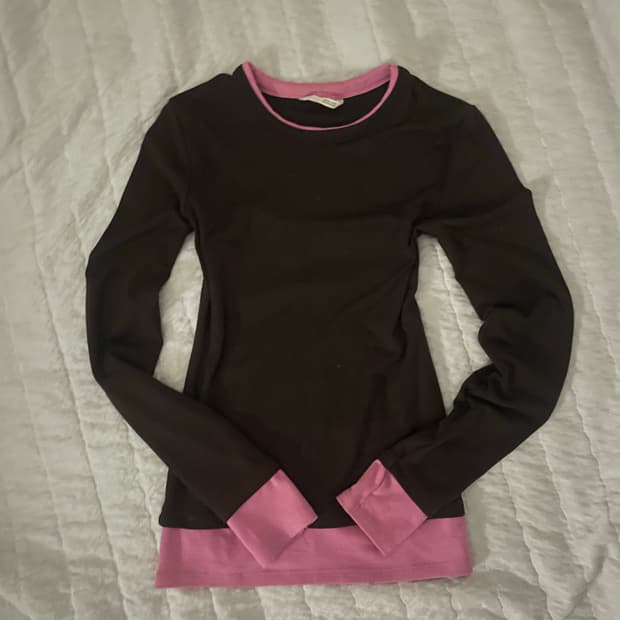 ZARA brown,pink Layered long sleeves