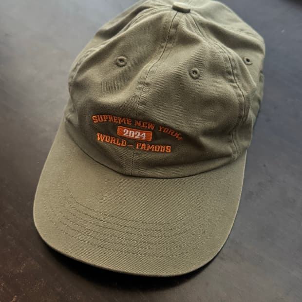 슈프림 뉴욕 아크 6패널 올리브 볼캡