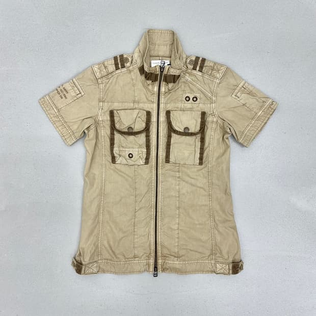 아비렉스 반팔 집업 셔츠