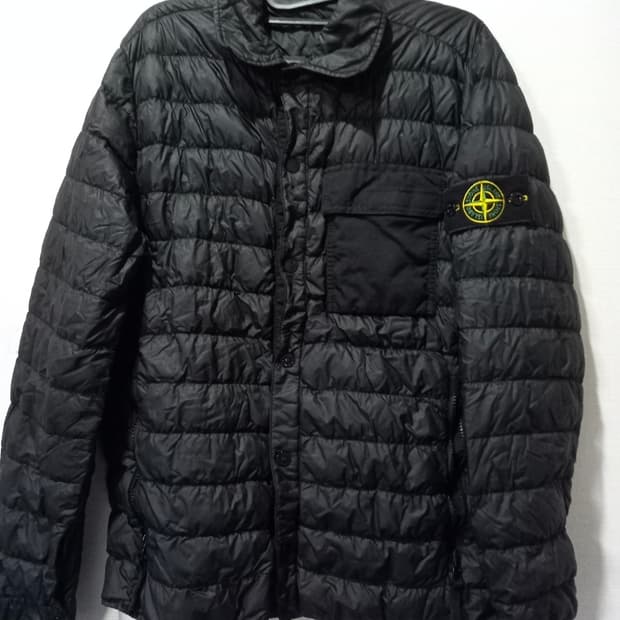 정품 스톤아일랜드 가먼트 다이드 마이크로 다운 경량패딩 95/M