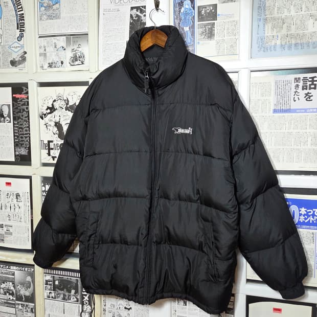 BEAR USA 일본 빈티지 덕다운 자수 패딩 
