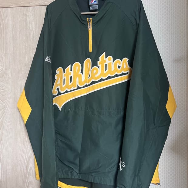 마제스틱 오클랜드 애슬레틱스 트레이닝 웜업 mlb