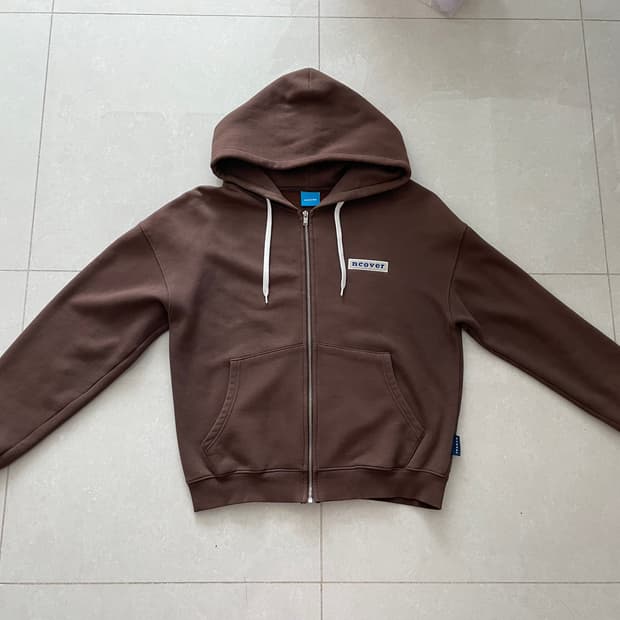 ncover 앤커버 갈색 후드집업 