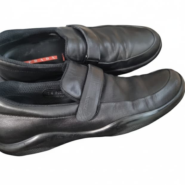 Prada sport velcro loafer 44 black