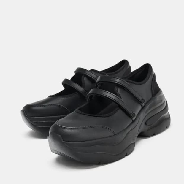 자라 스포츠 청키 스트랩 발레리나 슈즈 245