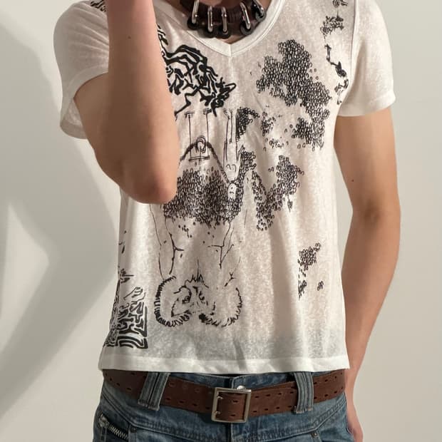 CHIAGUN PRINTED White T