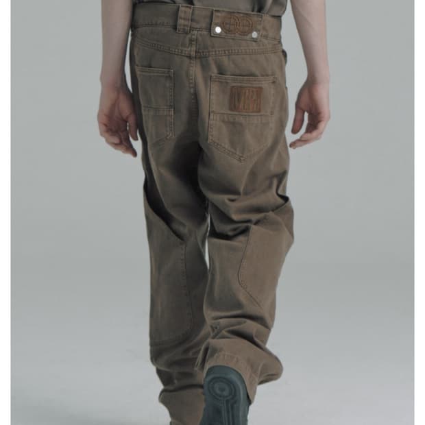 (S)MPa CALF POCKET PANTS (BROWN)