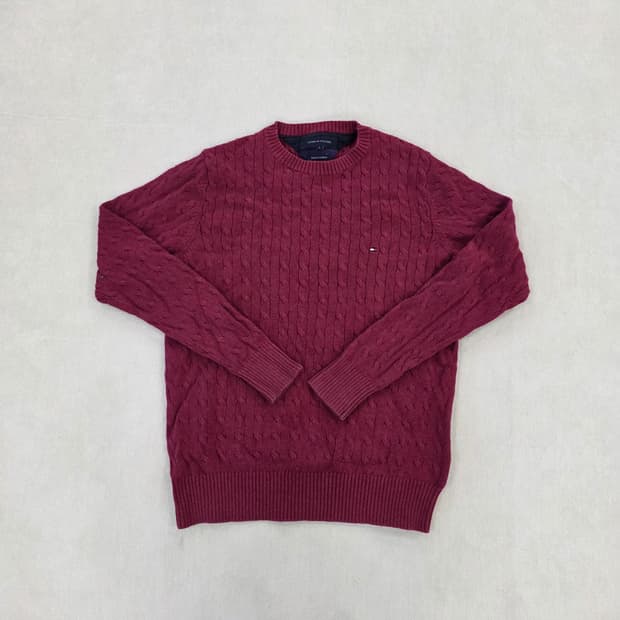 [S] 타미힐피거 케이블 울 니트 0129J2