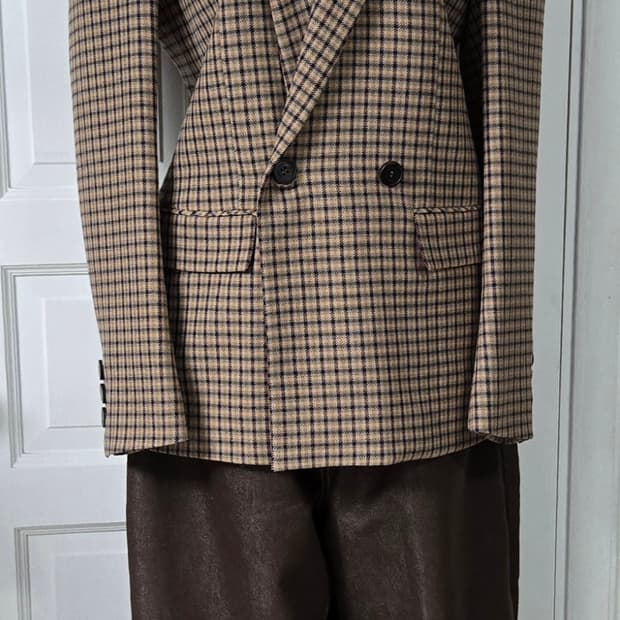 뮤제 musee 체크자켓