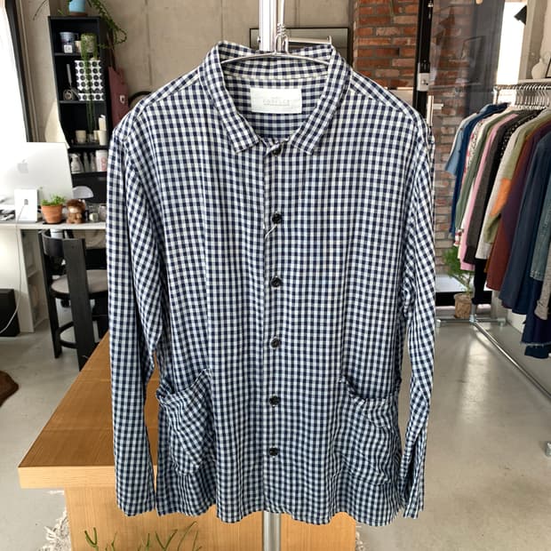 Nest robe confect 네스트 로브 컨팩트 린넨 체크 셔츠