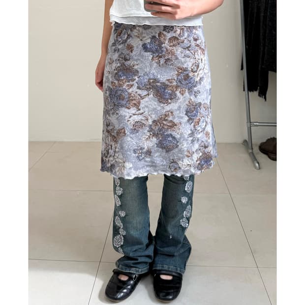 빈티지 플로랄 스커트