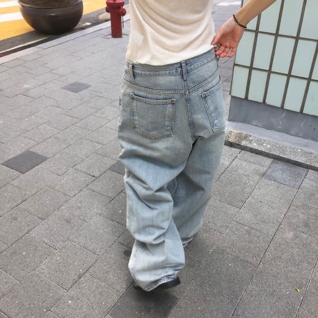 포시아보브 연청 데님 