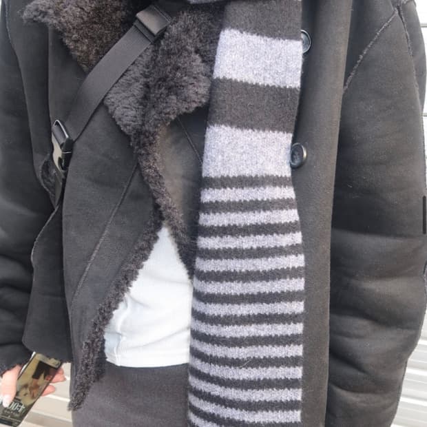 아워캐비넷 아워캐비넷 투웨이 무스탕 자켓 블랙