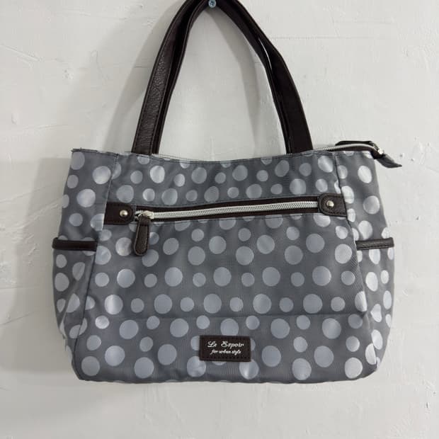 silver dot mini bag