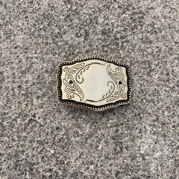 플로럴 엔그레이브 브라스 웨스턴 버클 (미국 생산)