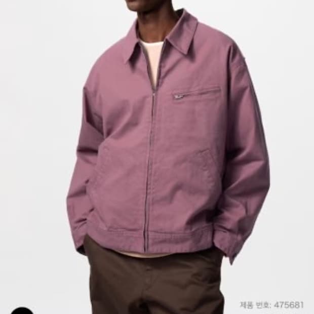 유니클로 블루종 퍼플 M