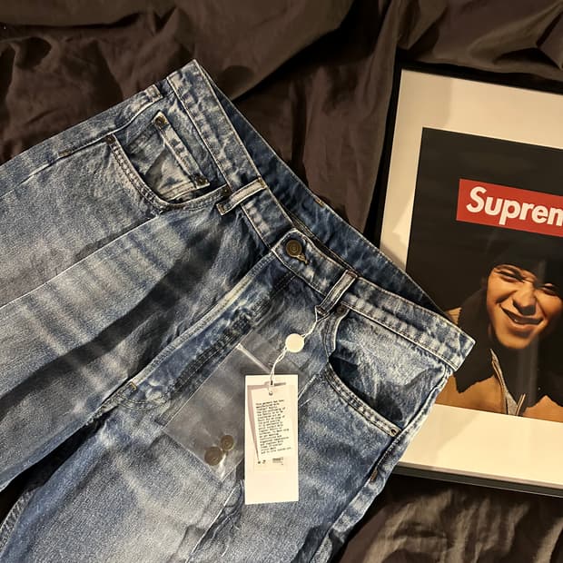 [42/44] Margiela 마르지엘라 리 사이클 데님진 워시드 블루