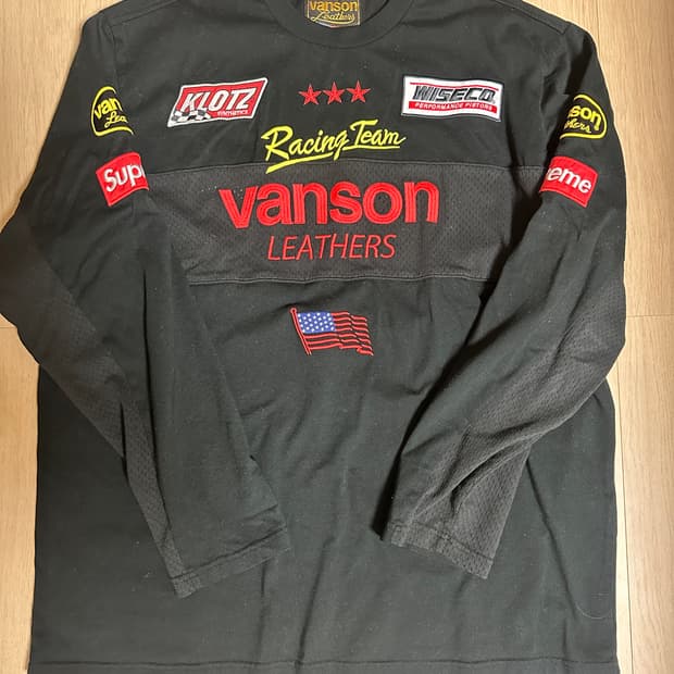 26SS 슈프림 x 밴슨 레더스 롱슬리브 탑 블랙 