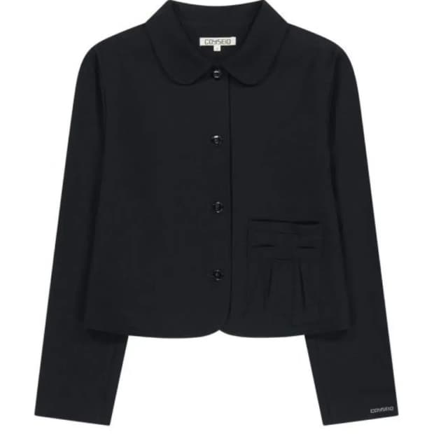 코이세이오 리본 자켓 2사이즈 블랙