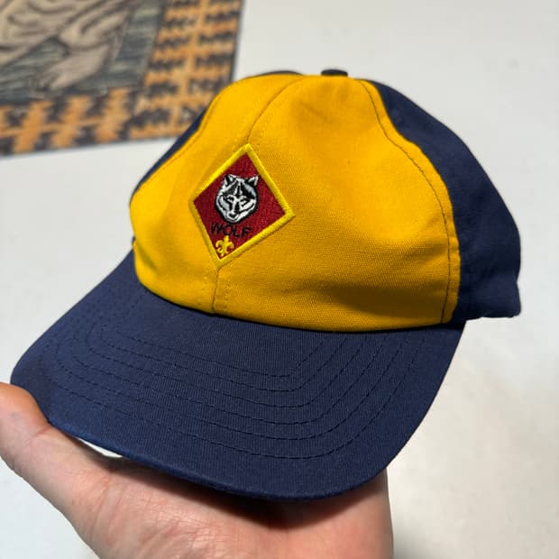 Wolf 자수 빈티지 볼캡 made in usa 모자 트러커캡 스냅백