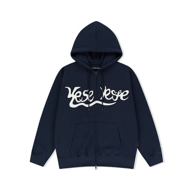 예스아이씨 스네일 로고 후드집업 네이비 s