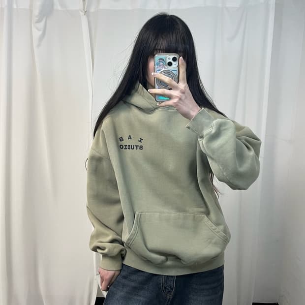 IAB Studio olive green hoodie